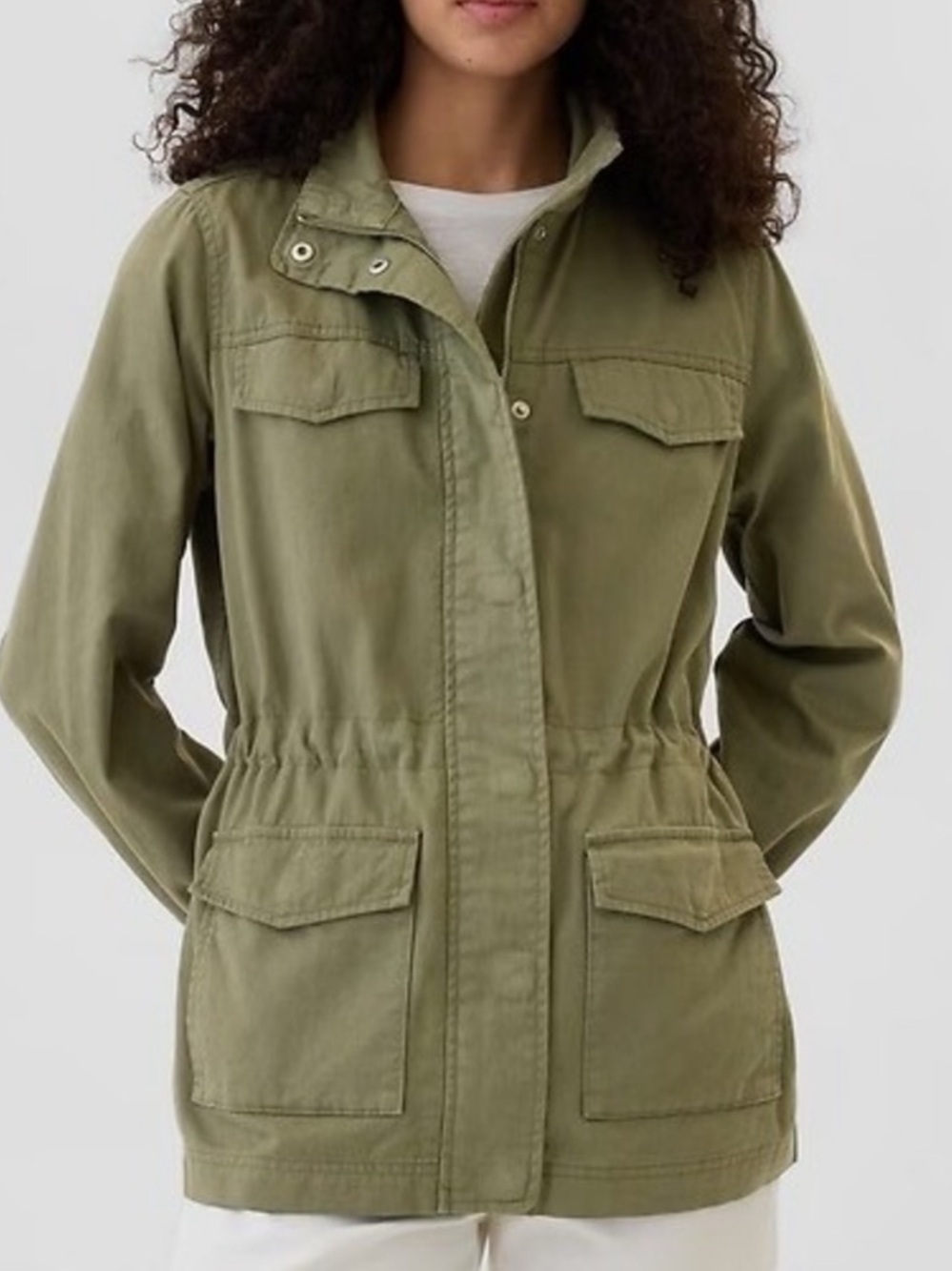 GAP Green Women's Utility Jacket with Front Pockets